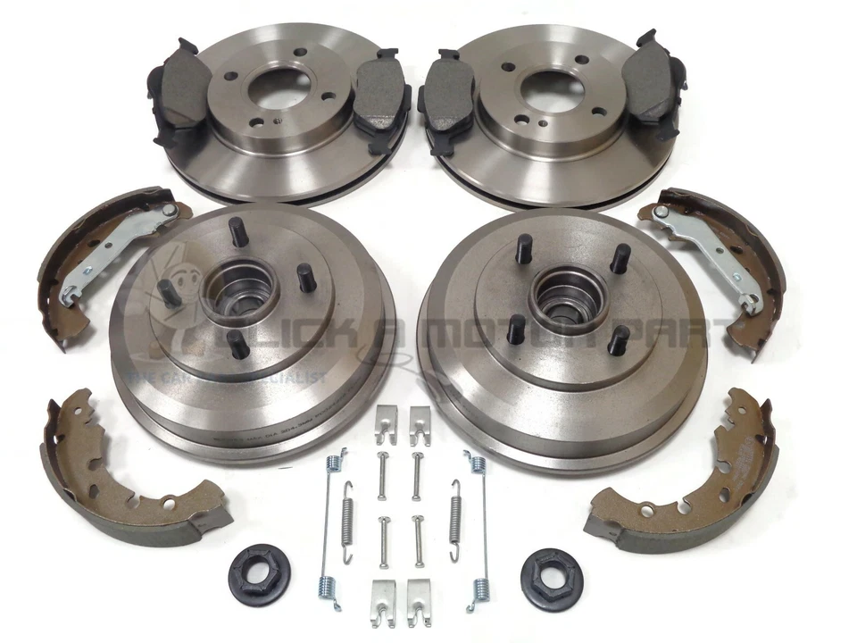 FORD FIESTA MK6 DISCOS Y PASTILLAS DE FRENO DELANTEROS + TAMBORES DE FRENO TRASEROS ZAPATAS RODAMIENTOS + KIT Foto 1 de 1