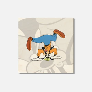 Goofy Cartoon 4'' X 4'' Square Wooden Coaster - Picture 1 of 3