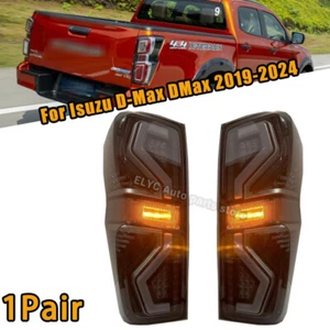 Smoke Black Sequential LED Tail Lights Lamp For Isuzu D-Max DMax 2019-2024 - Picture 1 of 12