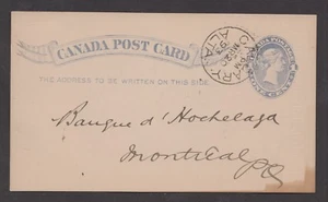 1893 Calgary, Alta c.d.s. auf einer Postkarte mit aufgedruckter Imperial Bank of Canad - Bild 1 von 2