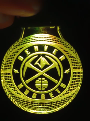 Denver Nuggets; 3D Basketball Keychain. MADE IN THE USA Cover