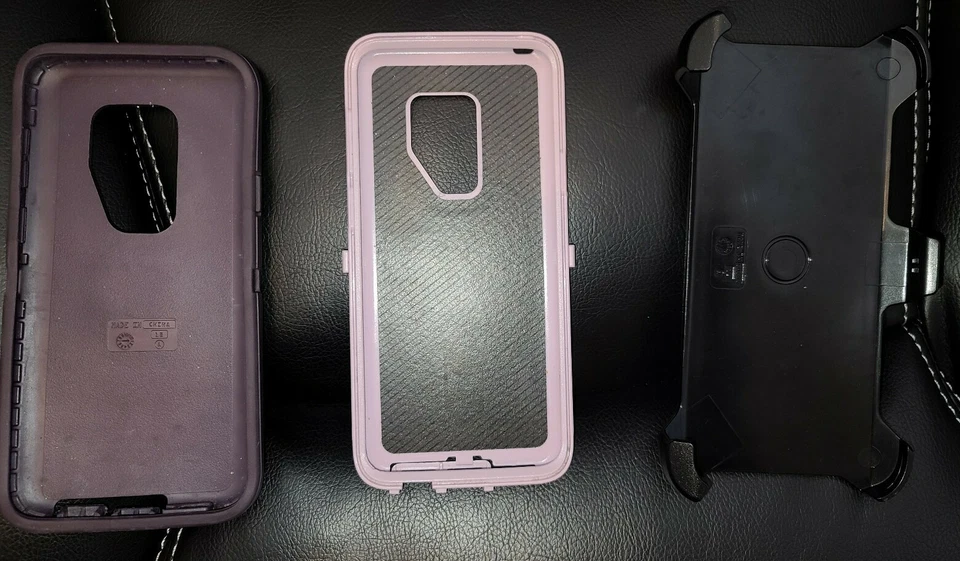 Samsung Galaxy S9+ Purple Otterbox Case & Invisible Shield Privacy Screen protec - Image 1 of 4