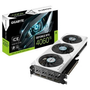 Gigabyte GeForce RTX 4060 Ti EAGLE OC ICE 8GB Video Card GDDR6 2550 MHz HDMI - Picture 1 of 5