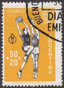 1959 Argentina SC# B20 - Basketball Player - Used - Picture 1 of 2