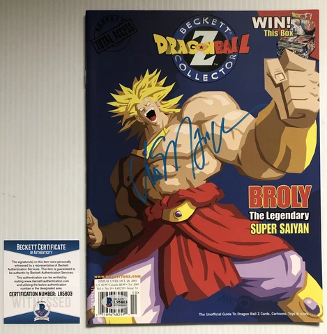 Vic Mignogna Signed Autographed Dragon Ball Z Magazine Broly Beckett COA 1 Cover