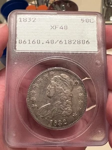1832 XF40 PCGS Rattler Capped Bust Half Dollar. Undergraded? Looks AU - Bild 1 von 4