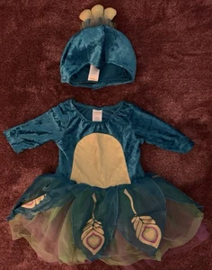 GYMBOREE Verde Azulado Pavo Real Disfraz Vestido y Sombrero 12-18 meses Halloween - Imagen 1 de 9