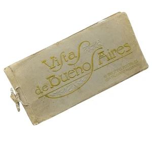 X-Rara Antica 1915 Vedute di Buenos Aires Art Nouveau Libretto Cartolina per Italia - Foto 1 di 11