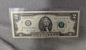 *2017A $2 Bill Uncirculated  Minor Insufficient Ink Error On #6 Note * - Picture 1 of 4