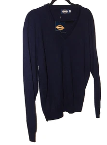 Nuevo con etiquetas Suéter Pullover Towncraft Manga Larga Tejido Cuello en V Negro Talla Grande de Colección - Imagen 1 de 3