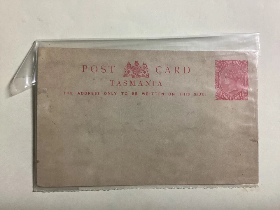Tasmania Letter card/envelope 1d Red  mint - Image 1 of 1