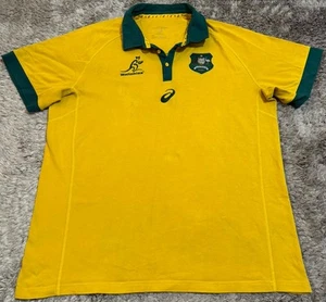 G37 Authentic Australia Wallabies Cotton Jersey Asics Rugby Union Mens 3XL - Picture 1 of 15
