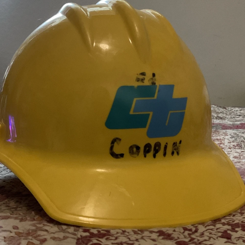 Sombrero duro amarillo Caltrans, Departamento de Transporte de California, hecho en EE. UU. Foto 1 de 4