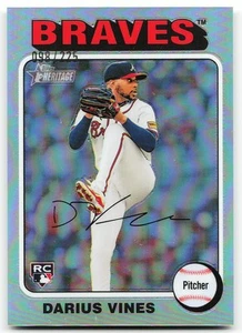 💎 2024 Topps Heritage #650 Darius Vines Chrome Silver Refractor #/225 Rookie - Picture 1 of 2