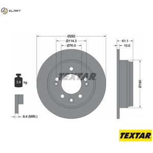 2x BRAKE DISC 92161703 FOR HYUNDAI ix35/SUV/Van JM TUCSON/IX35/II AVANTE i30 DX5 - Picture 1 of 9