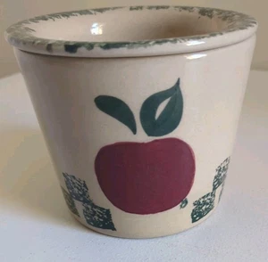 Vintage Yesteryears Steinzeug Keramik 2 Stück Topf Dip Kühler handgedrechselt bemalt - Bild 1 von 5