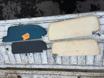 Sun Visor Lot 1970-1971 Plymouth Duster Valiant Demon Dodge Blue 70-71 OEM White - Image 1 of 4