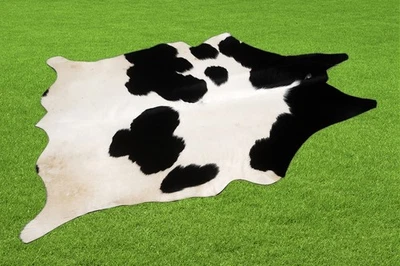100% New Cowhide Rugs Area Cow Skin Leather (46" x 41") Cow hide SA-5604 - Image 1 of 3