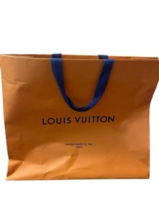 LOUIS VUITTON Authentic Paper Gift Shopping Bag LARGE SIZE 16x13 x 6” - Picture 1 of 6