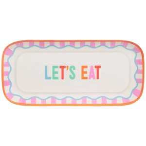 Bright Slogan Serving Platter - Pink Or Blue - Picture 1 of 11