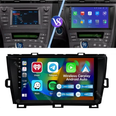 For Toyota Prius 2010-2015 9" Android 13 Carplay Car Stereo Radio GPS Navi WiFi - Image 1 of 4
