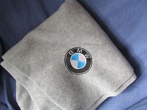 Authentic BMW Holloway USA Polarfleece Cuddle Soft Blanket 5ft x 4ft Grey Throw