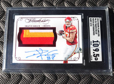 Travis Kelce 2015 Flawless Patch Autograph /15 AUTO SGC 9.5 10 RUBY psa bgs