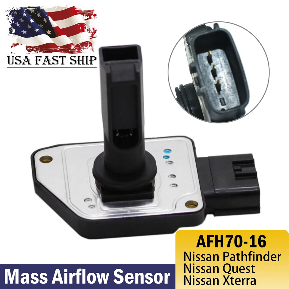 Sensor medidor de flujo de aire másico MAF AFH70-16 para Nissan Pathfinder Infiniti QX4 3,3 L Foto 1 de 4