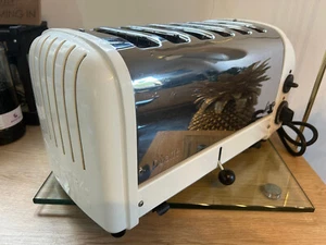 **DUALIT 6 SLICE CLASSIC TOASTER, 60146, WHITE & POLISHED, GREAT CON, V. CLEAN** - Picture 1 of 8