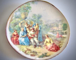 dollhouse doll house miniature VINTAGE VICTORIAN PEOPLE PLATE DISH PICTURE #11 - Picture 1 of 1