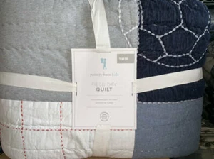 Pottery Barn Kids Sports Field Day Football Basketball Soccer~Quilt~Twin NEW - Picture 1 of 1