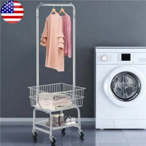 Heavy Duty 3-Tier Laundry Basket Bathroom/laundry Room Hotels Restaurants Silver - Picture 1 of 9