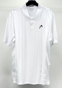 Head Club 25 Tech Tennis Polo Shirt, Mens T Shirt Size XL, White, New - Picture 1 of 12