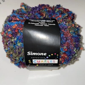 Simone Stacy Charles Fine Yarn #5 Jewel Tones 1.75oz 50g 35m 38yd  made in Italy - Picture 1 of 6