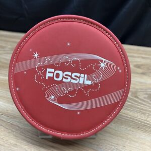 Vintage Red Fossil CD/DVD Travel Case