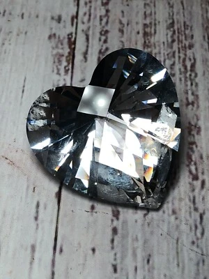 "Peso de papel cantado Swarovski Crystal Heart 656680 transparente 6 cm 2,3""" Foto 1 de 4