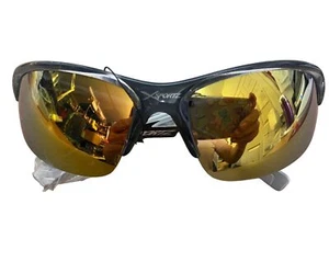 Xsportz Mens Gold Mirror Sport Semi Rimless Running Jogging Plastic sunglasses - Picture 1 of 5