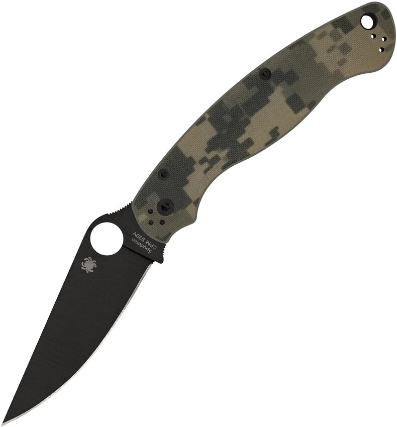 Spyderco Knives Military 2 C36GPCMOBK2 Black S30V Steel Camo G-10 Pocket Knife