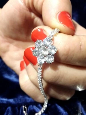 Bracciale Donna Tennis SWAROVSKI ORIGINALI Argento Cristalli Gioielli oro Sposa - Immagine 1 di 4