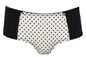 After Eden Off White Black Polka Dot Boyshorts Size XXL Lovely Hipster Knickers - Picture 1 of 1