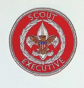BSA Scout Executive Position Patch Red Twill Embroidered - Picture 1 of 3