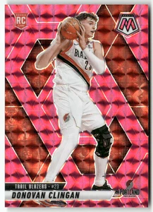 2024-25 Panini Mosaic NBA No. 246 Donovan Clingan Rookie Pink Mosaic 20/175 - Bild 1 von 2