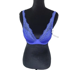 Mod by Parfait Womens Blue Lace Push Up Bra Lingerie Sexy Romantic 32C NWT. - Picture 1 of 11