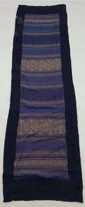 Vintage Traditional Handwoven Thai Silk Brocade Table Runner 196x56cms - Picture 1 of 12