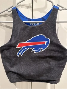 Certo NFL Women's Buffalo Bills Crosstown Midi Bra, Size Medium Black Free Ship - Picture 1 of 5
