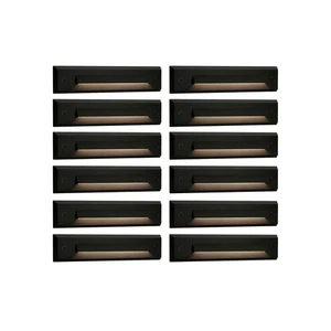 12 Pack Low Voltage 9-15V AC/DC LED Linear Step Lights, 2W Landscape Cutoff S... - Picture 1 of 6