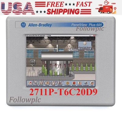 New 2711P-T6C20D9 A PanelView Plus 600 Touchscreen 2711P-T6C20D9 Factory Sealing - Image 1 of 4