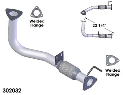 Exhaust and Tail Pipes for 1998-2001 Honda Accord 2.3L L4 GAS SOHC - Image 1 of 2