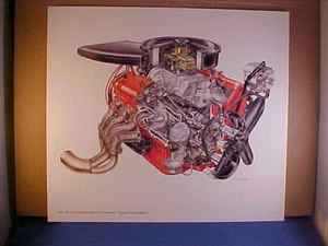 1963 Chevrolet 427 MK-II NASCAR Daytona Mystery Motor--David Kimble calendar art - Picture 1 of 1