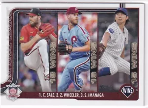 2025 Topps MLB Baseball Series 1 No. 234 Chris Sale Zack Wheeler Shota Imanga - Bild 1 von 2